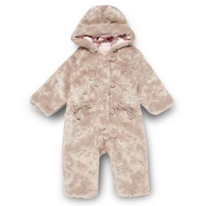 Ted Baker 3-6 mo Faux Fur Footie Suit size 3-6 months
